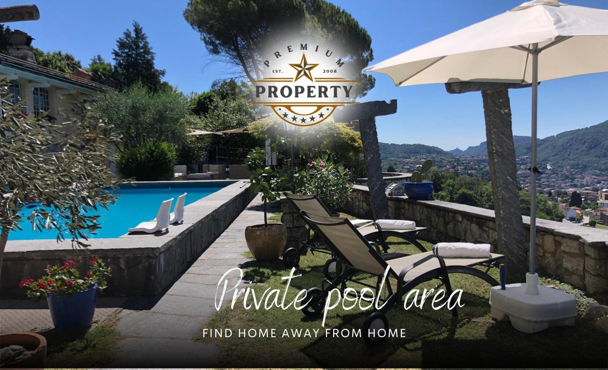 Suite Room With Private Pool Area, Near Como Lake, Private Parking I Villa Dei Leoni Morbio Inferiore Екстер'єр фото
